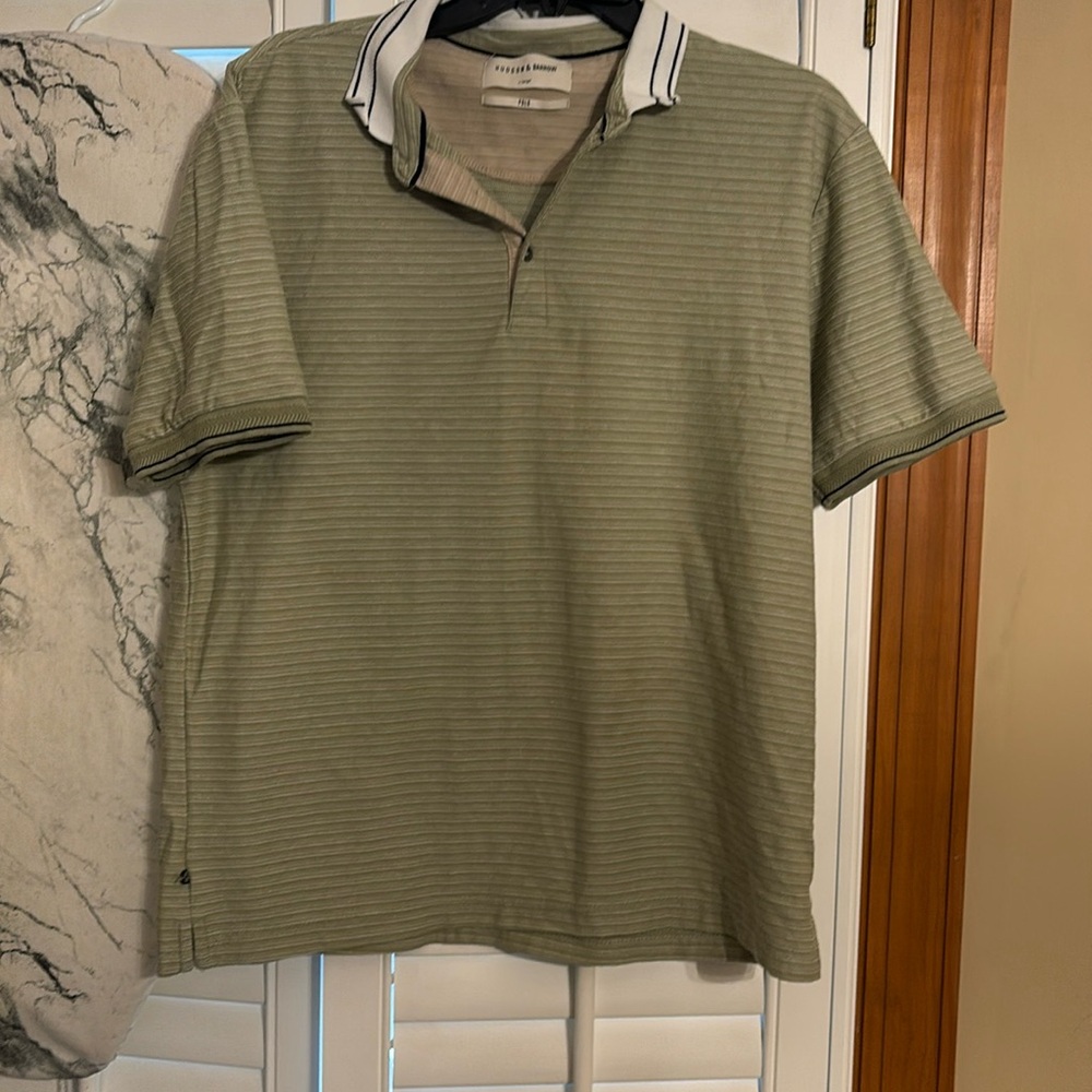 Green mens size large Hudson & Barrow polo shirt